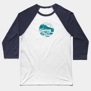 Retro Waterfall Hocking Hills Baseball T-Shirt